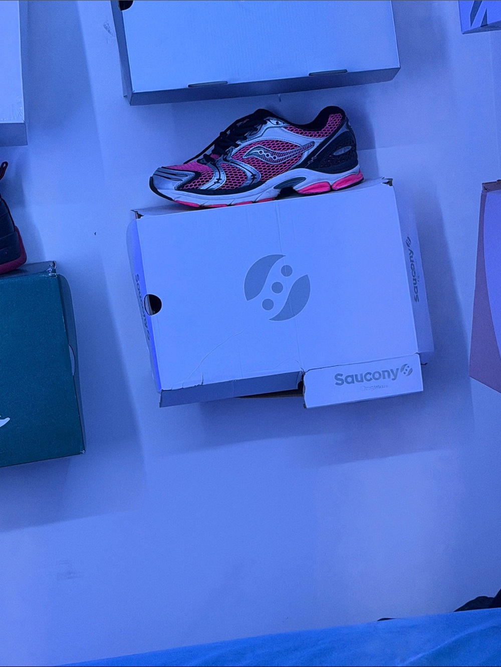Saucony Kids Black and Pink Athletic Sneaker